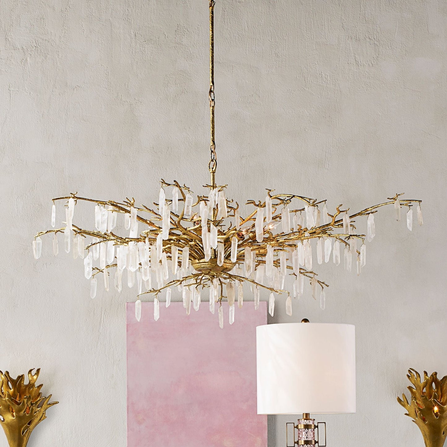 Forest Dawn 60 1/4" Wide 8-Light Gold and Crystal Chandelier