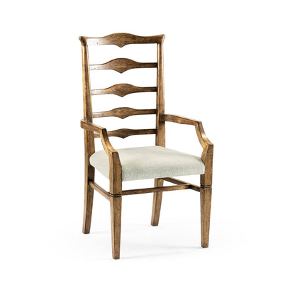 Jonathan Charles Casual Accents Pompano Ladderback Arm Chair - Set of 2