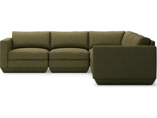Podium 5-Seat Copenhagen Terra Green Modular Sectional Sofa