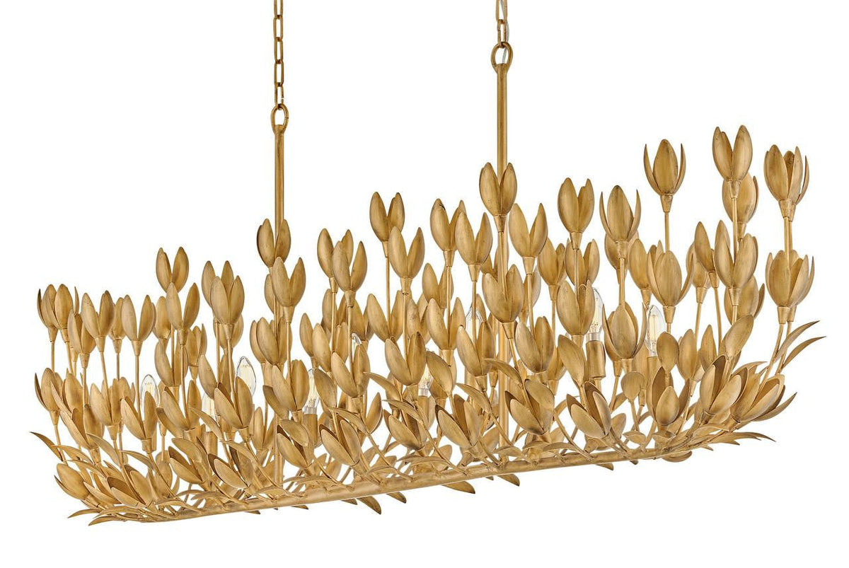 Flora Ten Light Linear Chandelier