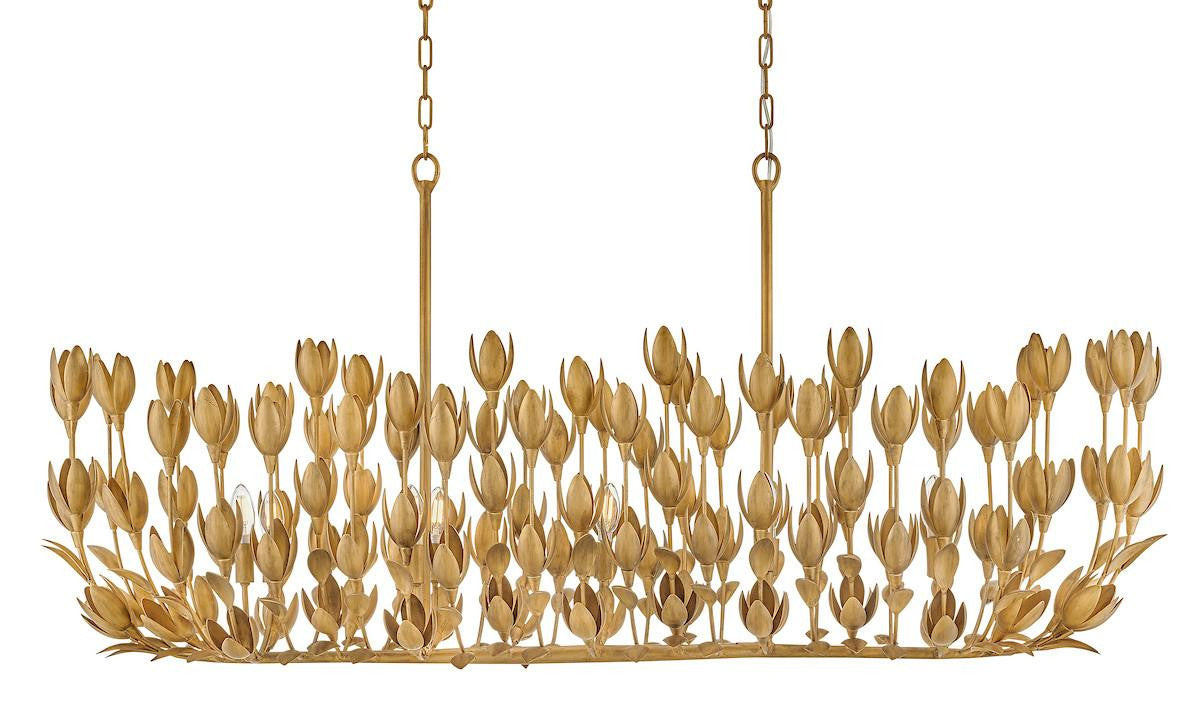 Flora Ten Light Linear Chandelier