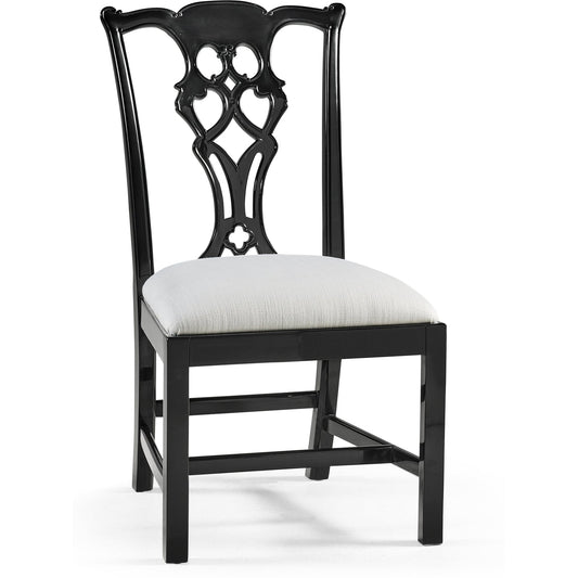 Jonathan Charles Spark Chippendale Side Chair - Black (493330-SC-BLA-F053) - Set of 2