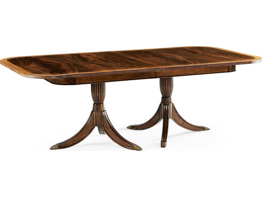 Regency 88-Inch to 132-Inch Extending Dining Table in Medium Antique Mahogany