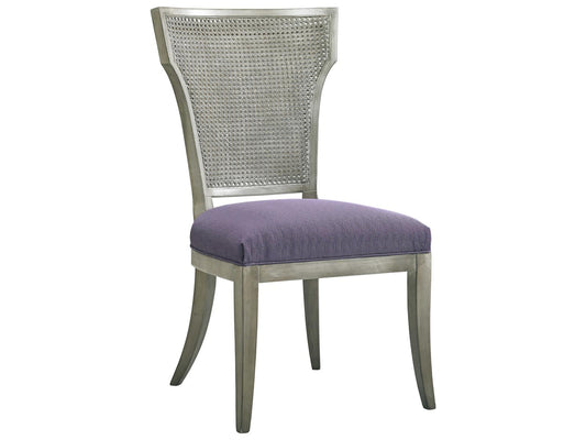 Upholstery Elisa Walnut Wood Gray Fabric Side Dining Chair