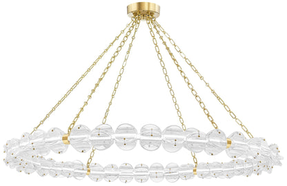 Lindley Large LED Chandelier Aged Brass