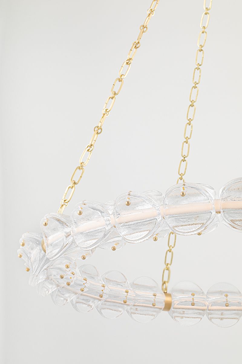 Lindley Large LED Chandelier Aged Brass