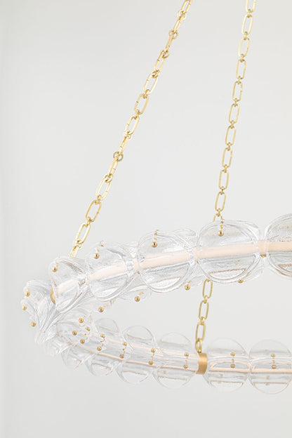 Lindley Large LED Chandelier Aged Brass