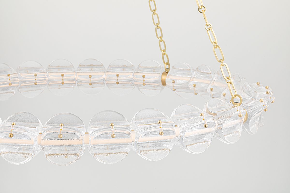 Lindley Large LED Chandelier Aged Brass