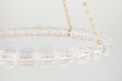 Lindley Large LED Chandelier Aged Brass