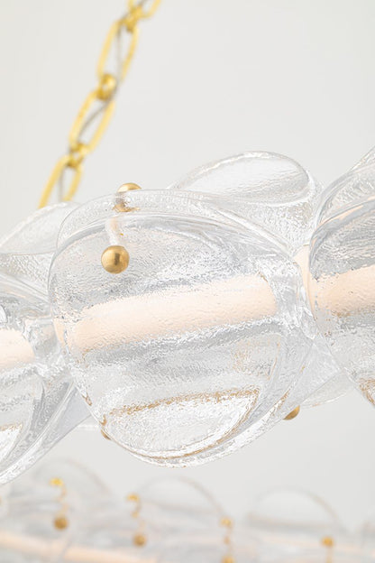 Lindley Large LED Chandelier Aged Brass