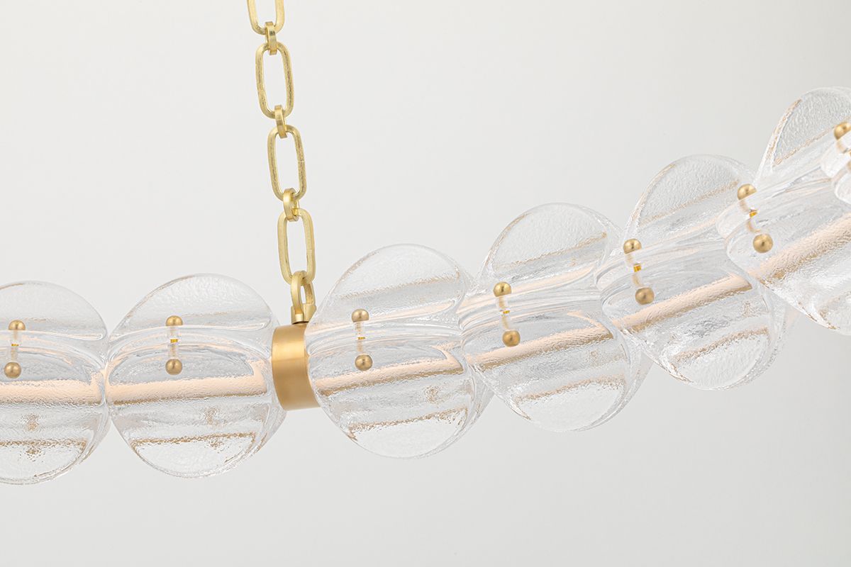 Lindley Large LED Chandelier Aged Brass