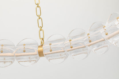 Lindley Large LED Chandelier Aged Brass