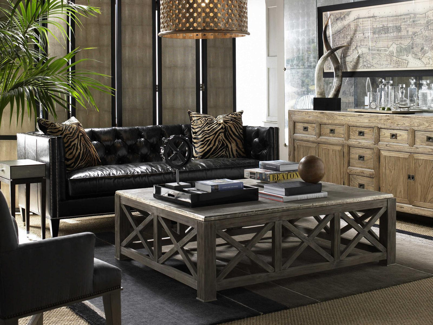Wright 3-Seat Leather Mid Sofa