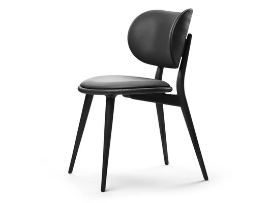 The Dining Chair Black Lacquered Beech with Black Leather