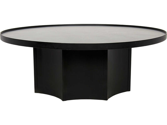 Rome Round Black Metal Coffee Table