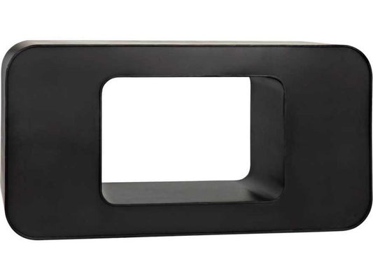 Shylock Rectangular Metal Console Table in Matte Black