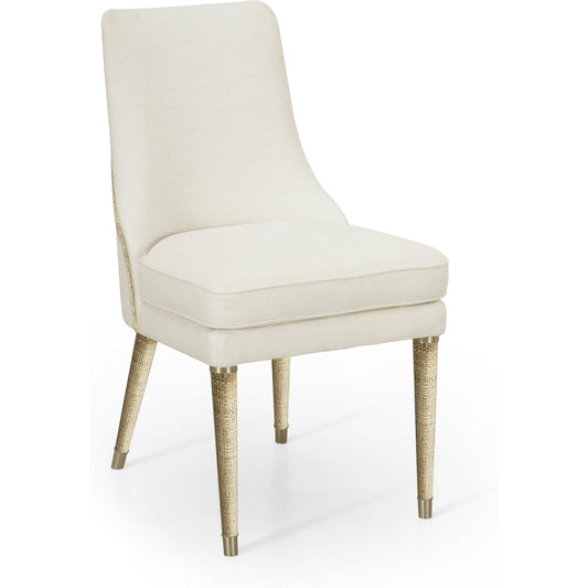 Jonathan Charles Shoal Linen & Grass Cloth Side Chair (500429-SC-C005-F058) - Set of 2