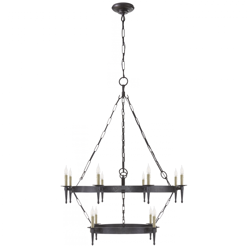 Branson Medium 2-Tier Ring Torch Chandelier