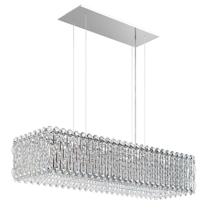 Sarella 36 1/2" Wide Polished Stainless Crystal Chandelier