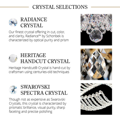 Sarella 36 1/2" Wide Polished Stainless Crystal Chandelier