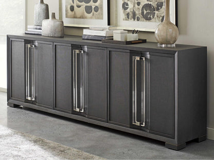 Studio Designs Anthology Linen Long Media Console in Gray
