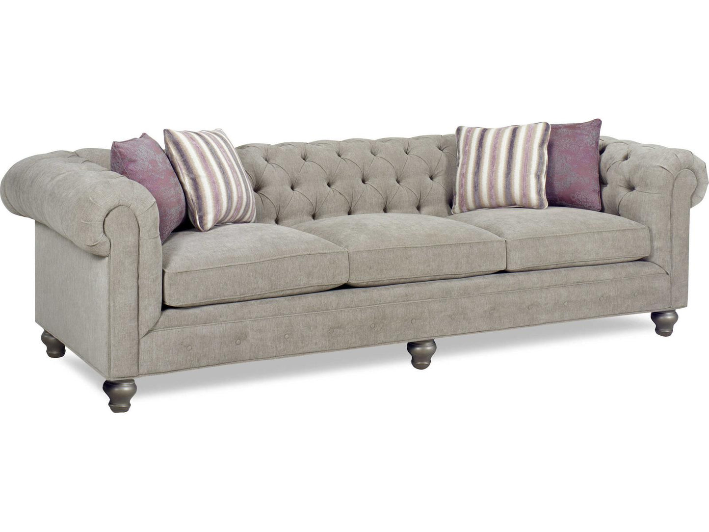 Chesterfield Sofa 108-Inch Tufted Three-Seat Design