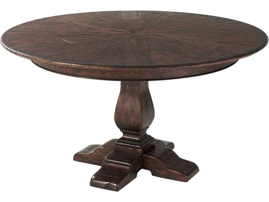 Althorp Victory Oak Jupe Extending Dining Table 56 Inch Diameter