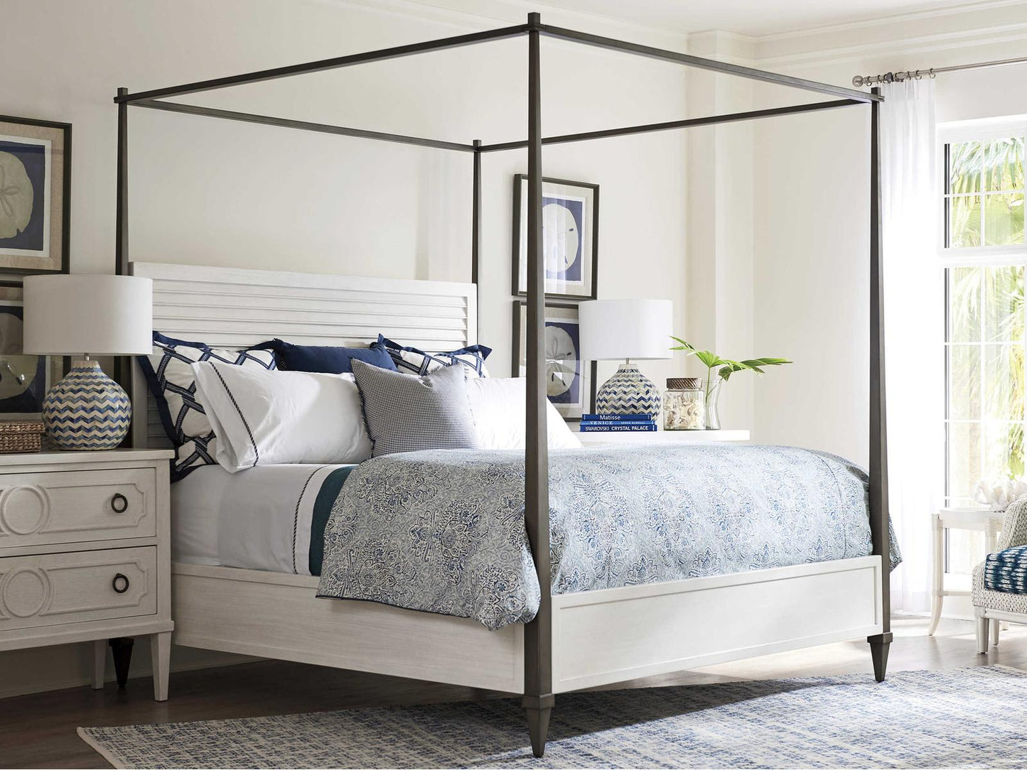 Ocean Breeze Coral Gables California King Poster Bed